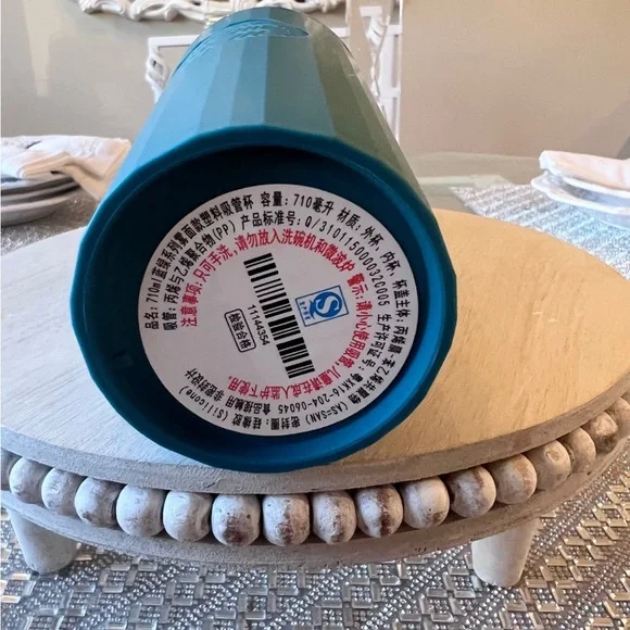 💙 Starbucks Matte Teal Aqua Dark Turquoise Blue Venti Tumbler NEW Overseas HTF - Picture 5 of 11